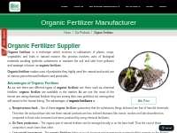 Jaivik: Organic Fertilizer Exporter, Manufacturer, Supplier