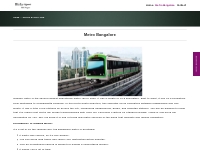 Metro Bangalore - The Quickest Transit System