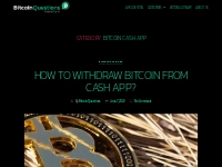 Bitcoin Cash App - Bitcoin Questions