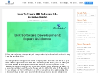 EHR Software Development Guidance!