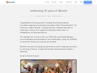  Celebrating 30 years of Blender   blender.org