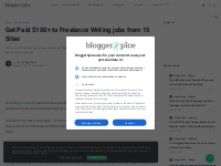 Get Paid $100+ to Freelance Writing jobs from 15 Sites  - BloggerSpice