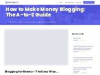 How to Make Money Blogging: The A-to-Z Guide