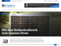 Mit dem Balkonkraftwerk zum eigenen Strom | blogigo.de