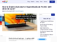 How To Disable Autostart Of Apple MacBook Pro M2   M1 When Lid Open? -
