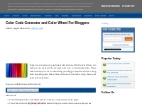  Color Code Generator and Color Wheel For Bloggers