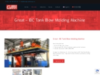 Great   IBC Tank Blow Molding Machine   Shandong Great Machinery