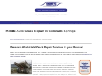 Auto Glass Repair Colorado Springs - Mobile Windshield Crack Repair