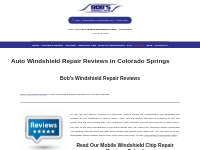 Auto Windshield Repair Reviews Colorado Springs, CO