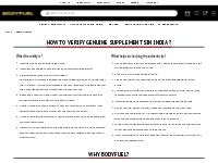 How To Verify Genuine Supplements in India ? | Body Fuel