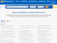 Airports and Seaports served | Book2Park.com