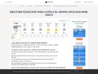 Weather forecast and hotel bookings for a week in JAMMU AND KASHMIR, I