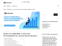How to perform a stock s fundamental analysis in Dubai?