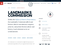 Landmarks Commission | Boston.gov