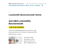 Locked Out? ABA Locksmith Bournemouth Great Service 01202 900 202
