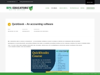 Quickbook - An accounting software - BPA Educators