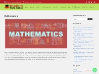 Best home tutors for Maths | Mathematics Home Tuitions