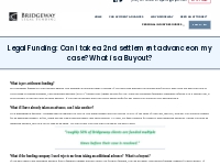 Legal Funding: Can I take a 2nd settlement advance on my case? What is