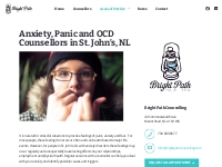 Anxiety, panic   ODC Therapists in St. John s, NL | Bright Path Counse