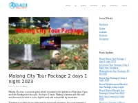 Malang City Tour Package 2 days 1 night 2023   Bromo Executive
