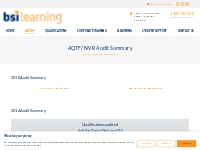 AQTF/ NVR Audit Summary - BSI Learning