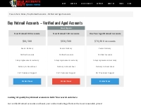 Buy Hotmail Accounts In Bulk - Verified PVA Email Accounts