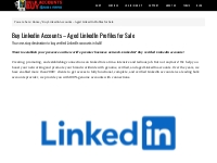 Buy Linkedin Accounts - Aged LinkedIn Profiles For Sale