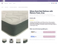Wilson Bunk Bed Mattress - Memory Foam Gray