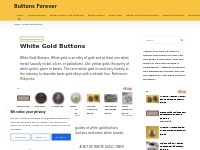 White Gold Buttons Information and Price Guide - Buttons Forever