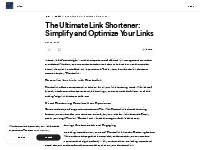 The Ultimate Link Shortener: Simplify and Optimize Your Links -- alex 