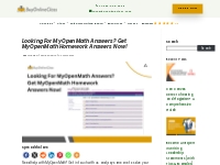 How To Cheat On MyOpenMath Answers For Math Homework