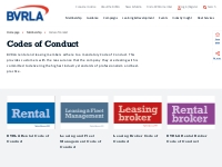 BVRLA Codes of Conduct