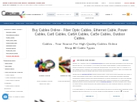 Cables - Network Cables, HDMI, Fiber Optic Cables, Outdoor Cables, Cat
