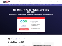 Cox Cable TV Plans Review: Packages, Customer Reviews   More