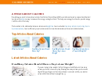 Articles About Calories - Calorie Secrets