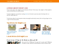 Articles About Weight Loss