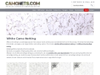 White Camouflage Netting | Camonets