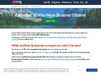 Canada eTA Requirements for New Zealand Citizens