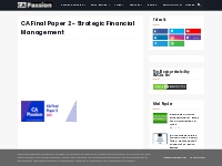 CA Final Paper 2 - Strategic Financial Management
