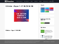 CA Inter - Paper 7 - IT SM / EIS   SM