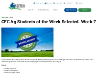   	CFC Ag Students of the Week Selected: Week 7