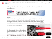 6 Causes Of Knocking Sound From The Engine | Capitol Toyota Car Care