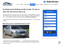 Car Removal Melbourne| Any Make Or Model| Scrap, Unwanted, Used Cars