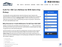 Cash For Old Cars Melbourne - We Pay Top Dollars Instantly