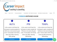 Foreign Entrance Exam - Career Counseling