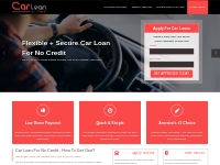 Car Loan for No Credit, Apply for Auto Loan with No Credit