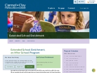 Extended School Enrichment | Carmel Clay Parks   Recreation
