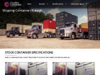 Shipping   Storage Container Specifications | Raleigh NC | Carolina Co