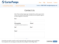 Contact Us - Carter Pumps