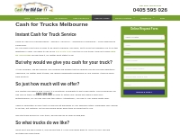 Cash For Trucks Melbourne | Free Car Removal Today